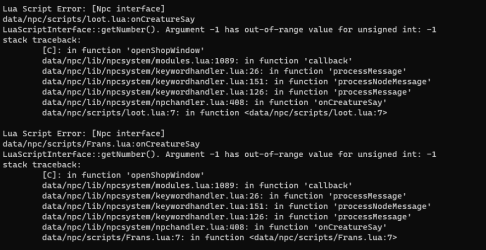 TFS 1.4.2 NPC error | OTLand